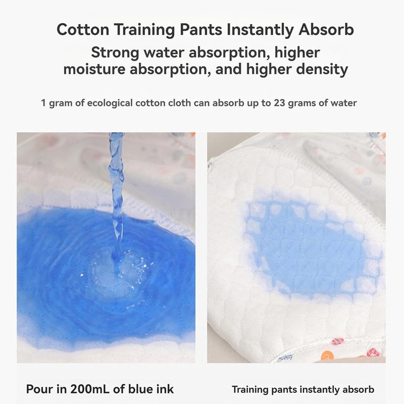 Beauenty 7PCS Baby Potty Training Underwear - Breathable Cotton Training Pants for Toddlers (Girl, L) - Image 2